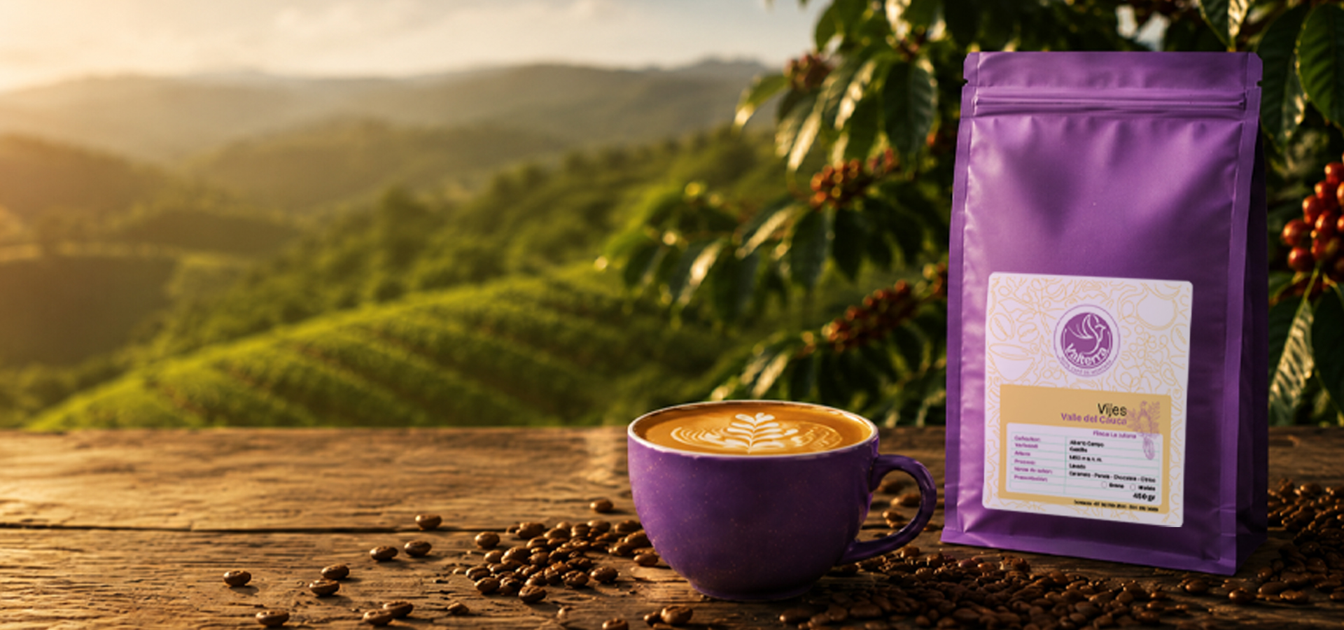 Café Valterra en paisaje de montaña
